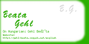 beata gehl business card
